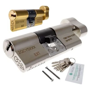 GreenteQ Orion 3 Star Euro Cylinder Thumbturn Twist Lock Anti Snap Bump uPVC Doo - Picture 1 of 12