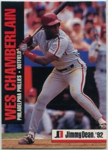 1992 MSA Jimmy Dean #17 Wes Chamberlain Philadelphia Phillies - Bild 1 von 10