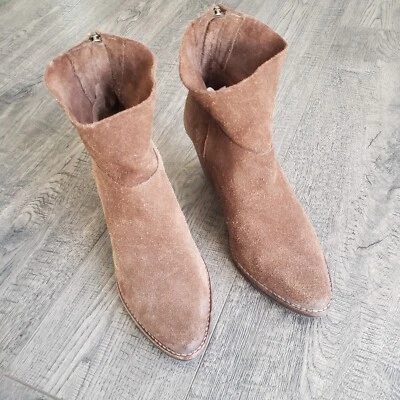 Matisse Soho 麂皮绒棕色踝部懒人西靴女式 7M 码 — 第 1/4 张图片
