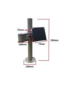 SPACEPOLE for POS MONITORS MOUNT VESA 75 with moving ARM WHITE GRAY - Picture 1 of 2