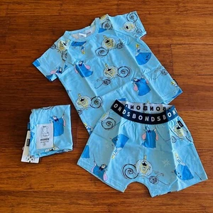 Bonds Disney Cinderella Fairy Godmother Blue Sleep PJ Set BNWT Pyjamas Size 3 - Imagen 1 de 4