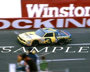 DALE EARNHARDT SR 1987 #3 WRANGLER CHEVY RACING AT ROCKINGHAM 8X10 GLOSSY PHOTO - Picture 1 of 1