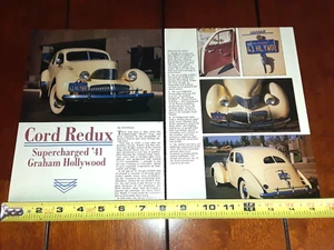 1941 GRAHAM HOLLYWOOD SUPERCHARGED ORIGINAL 1994 ARTICLE - Picture 1 of 3