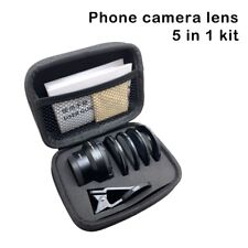 0,45 X grand angle 15 X objectif macro filtre 5 en 1 kit d'objectif appareil photo téléphone portable