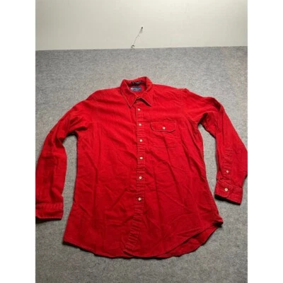 Vintage Viyella by Gant Wool Blend Button Down Shirt Long Sleeve Red Mens L - Image 1 of 4