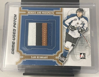 2014 Sam Reinhart Heroes and Prospects jogo usado patch no jogo M-09 - Imagem 1 de 2