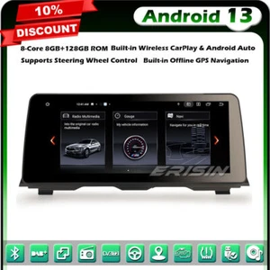 12.3" 8-Core 128Go Android 13 Autoradio BMW Série 5 F10 F11 NBT CarPlay DAB+ ISP - Imagen 1 de 24