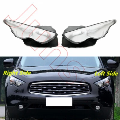 A Pair For INFINITI FX50 2009-2013 Left+Right Headlight Lens Housing + Lens Cap - Imagem 1 de 4