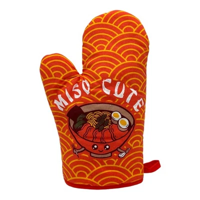 CRAZY DOG TSHIRTS Miso Cute Oven Mitt Funny Cute Japanesse Soup Novelty Kitchen Pot Holder