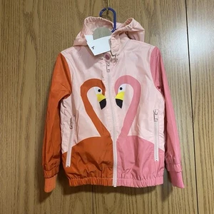 NWT Stella McCartney Girl’s 4 Flamingo Hooded Zip Up Jacket - Picture 1 of 6