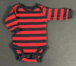 CARTER’S Baby One Piece Red/Black Bodysuit Size NB Lil’ Freddy Elm St - Picture 1 of 5