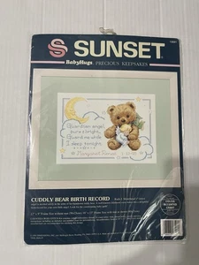 Vintage 1994 Sunset Designs Babyhugs Precious Keepsakes Counted Cross Stitch - Picture 1 of 2