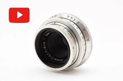 [Near MINT] Carl Zeiss Jena Tessar 4cm 40mm f4.5 Red T Lens for M42 from JAPAN - Image 1 of 4