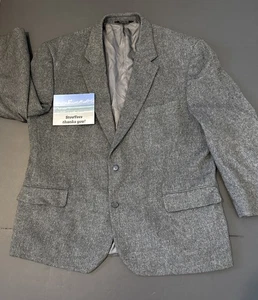 Jos A Bank Blazer 100% Camel Hair Suit Jacket Mens 48R 2-Button Sport Coat Gray - Picture 1 of 8