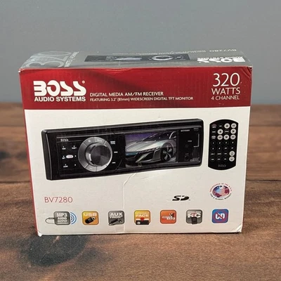BOSS Audio BV7280 Digital Media AM FM Receiver 320 Watts 4 Channel 3.2 Inch TFT - Image 1 of 4
