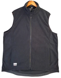 Helly Hansen Workwear Vest Men's Large Gray Fleece Full Zip Mock Neck Outdoor - Picture 1 of 9