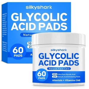Glycolic Acid Resurfacing Pads (60 Count), 10% Ultra Pure + 2% Salicylic... - Picture 1 of 7