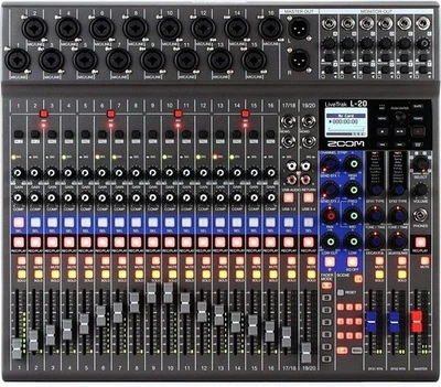 Zoom LiveTrak L-20 Digital Mixer & Multitrack Recorder, 20-Input/ 22-Channel... - Image 1 of 2