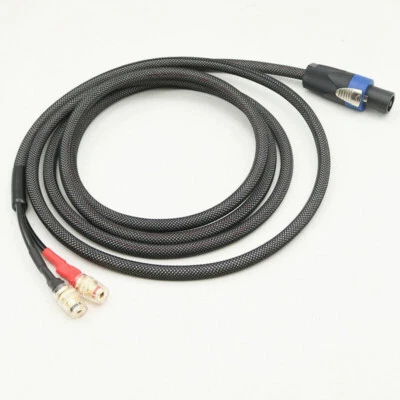 OFC Copper REL SUB Subwoofer Speaker Cable - Speakon to 2x Banana Binding Post - Image 1 of 4