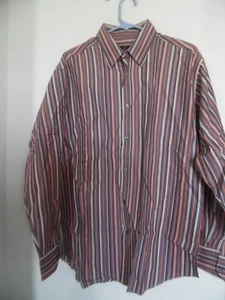 NICE Mens Bugatchi Uomo Striped dress shirt size L - Picture 1 of 4
