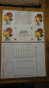 Publicidad vintage BRIDGE TALLIES Tally, Franklin Creamery, Pansy, Scorecard - Imagen 1 de 2