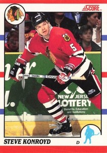 1990 Score Bilingual #29 Steve Konroyd Chicago Blackhawks