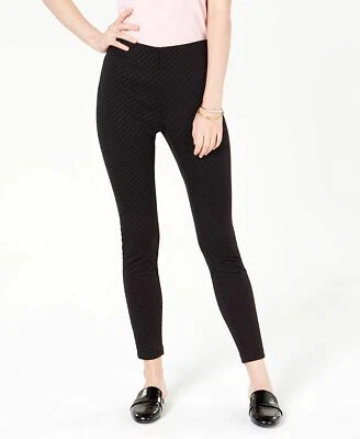 $259 Maison Jules Women'S Black Flocked Dot Stretch Pull-On Skinny Pants Size Xs - Image 1 of 3