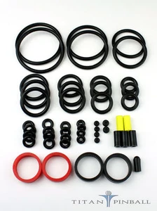 Universal Pinball Machine Rubber Ring Kit - Titan Competition Silicone - RED - Picture 1 of 7