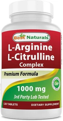 Best Naturals L-Arginine L-Citruline Complex 1000 mg 120 Tablets - Image 1 of 4
