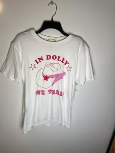 Altar’d State In Dolly We Trust Tee White Size Small NWT - Picture 1 of 7