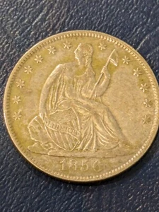 Moneda de medio dólar libertad sentada 1856-O bonita tipo XF+ - Imagen 1 de 6