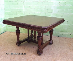 ANTIK! Esstisch restauriert Gründerzeit Eiche geschnitzt Tisch - Bild 1 von 12