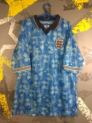 England Jersey Retro Replicas football shirt 1990 - 1992 Score Draw Men XL ig93 - Image 1 of 4