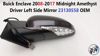 Espejo retrovisor lateral izquierdo Buick Enclave 2008-2017 Midnight Amethyst Driver 23130558 OEM Foto 1 de 4