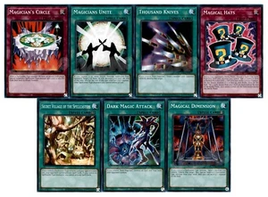 Yugioh Magier Zauberfalle Set Tausend Messer Secret Unite Dunkle Magie Free Holo - Bild 1 von 1