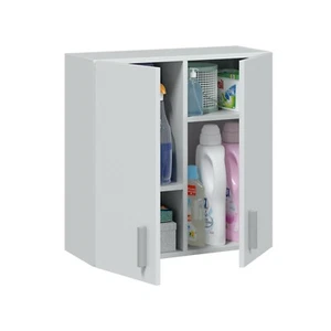 Armario multiusos para colgar, mueble auxiliar con estantes, color Blanco - Imagen 1 de 8
