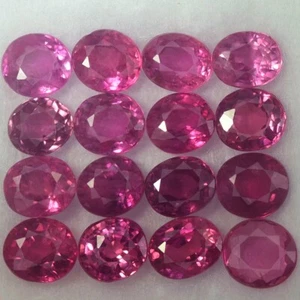 2.60CT SENSATIONAL AA 16PCS OVAL HEATED ONLY PURPLE RED THAILAND SIAM RUBY - Picture 1 of 3