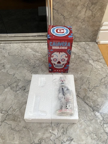 2022 Chicago Fire SGA Soccer Bobblehead Dia De Los Muertos Calavera Sugar Skull Cover