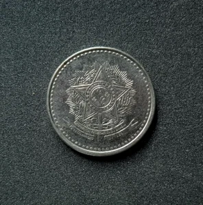 1988 Brazil 10 Cruzados Coin KM607 STAR TOBACCO AND COFFEE - Picture 1 of 2