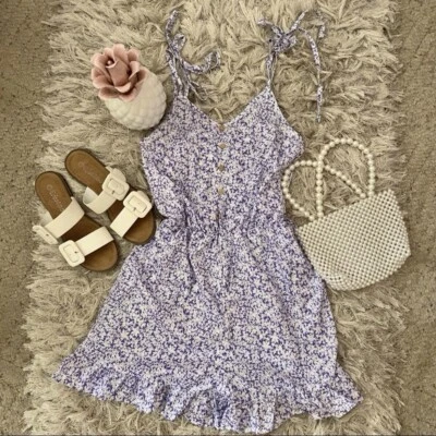 NEW Purple & White Fairycore  Romper - Imagem 1 de 4