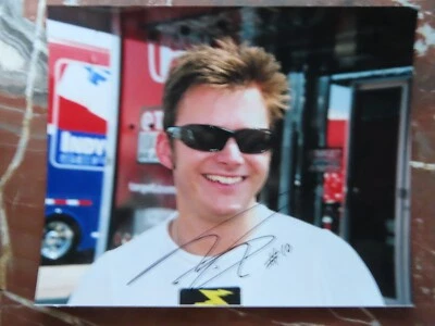 Signed Autographed 8 x 10 Photo Killed Indy 500 Race Car Driver Dan Wheldon CU - Image 1 of 2
