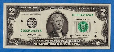 USA $2 2017A  P-545  "Cleveland"  - Circulated Banknote D00342024A - Image 1 of 4