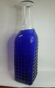 Wanda Glass Art Hobnail Cobalt Blue Decorative Glass Bottle - Poland - Picture 1 of 8