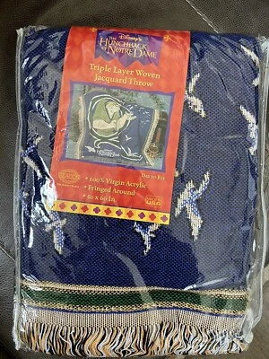 VTG Disney Hunchback of Notre Dame Quasimodo Beacon Throw Blanket USA NEW - Image 1 of 4
