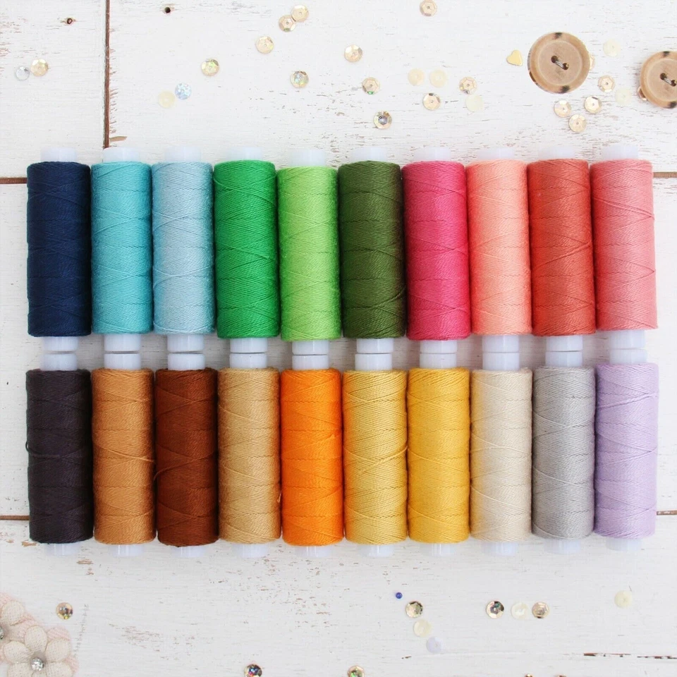 Threadart 20 Color Pearl Cotton Thread Set B | 75yd Spools Size 8 | Perle Cotton - Image 1 of 4