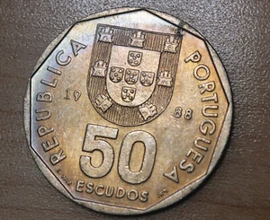 1988 Portugal 50 Escudos Ship - Picture 1 of 2