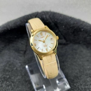 RARE TIMEX INDIGLO T21672 MOTHER OF PEARL WR 30M WOMEN'S WATCH NEW BATTERY - Picture 1 of 10