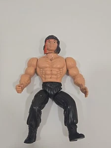 Vtg 80s Rambo KO Clone Action Figure Sylvester Stallone M-Force MOTU Figurine - Picture 1 of 4