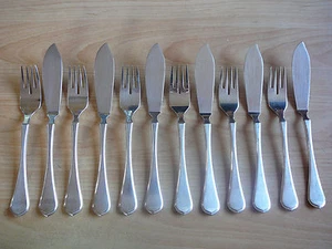 BSF - Fischbesteck - Magnolia - Edelstahl 18/8 - 6 Pers. - 12 Teile - Bild 1 von 1
