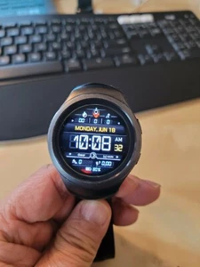 Samsung Gear S2 Classic Black Digital Smart Watch Black Band SM-R730T - Picture 1 of 1